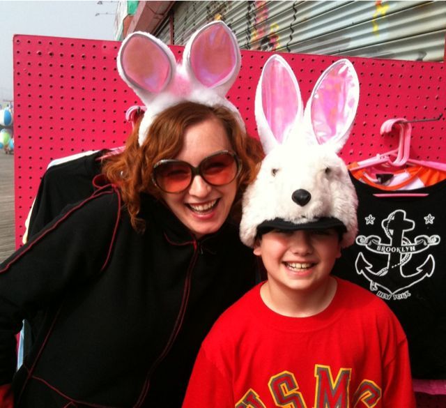 Youngest Polar Bear Swimmer Rockin’ his Bunny Ears!