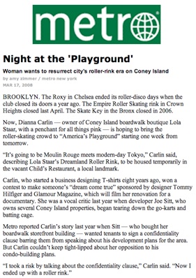 Metro- “Night at the Playground”