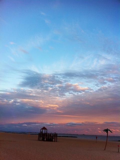 Luminous Blue Clouds in Coney Island!