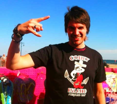 He’s Got The Beat in His Anchor Mermaid Tee