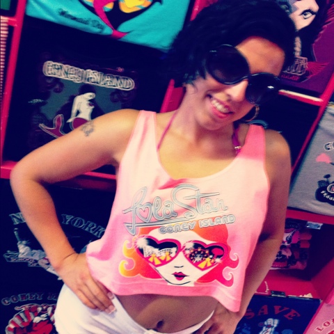 Lola Star Neon Crop Top Hottie!